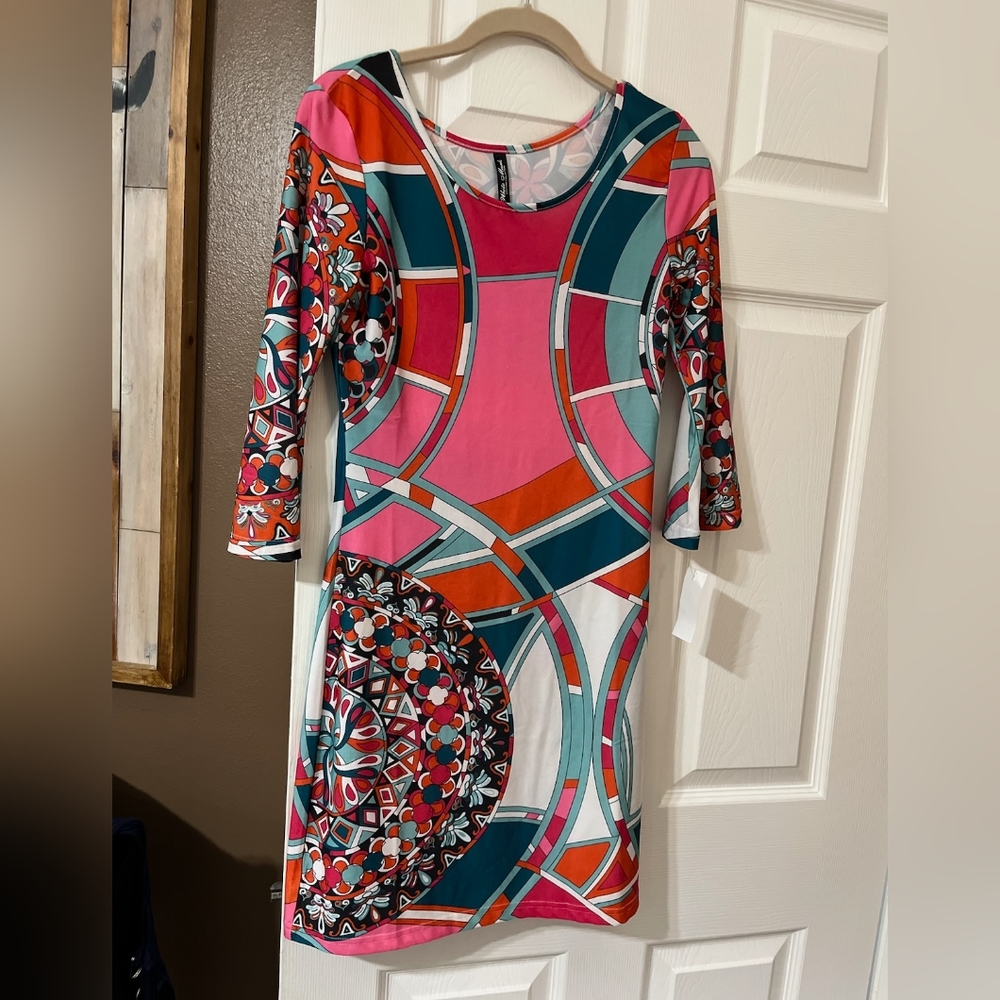 White Mark Fuchsia Dress